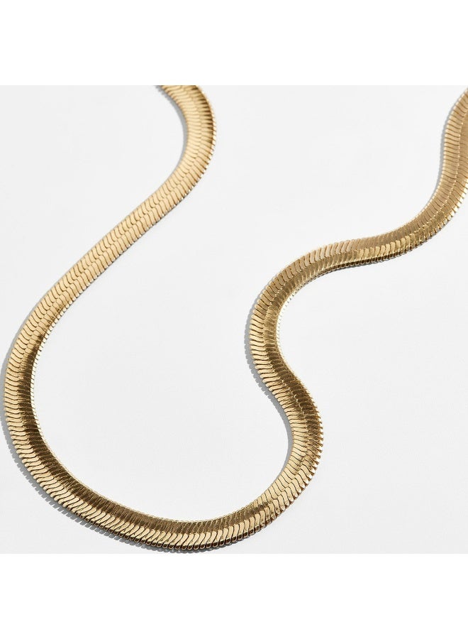 The best gold necklace, stiff and stylish, made of stainless steel gold-plated material, party accessory gift, anti allergic - Image 4