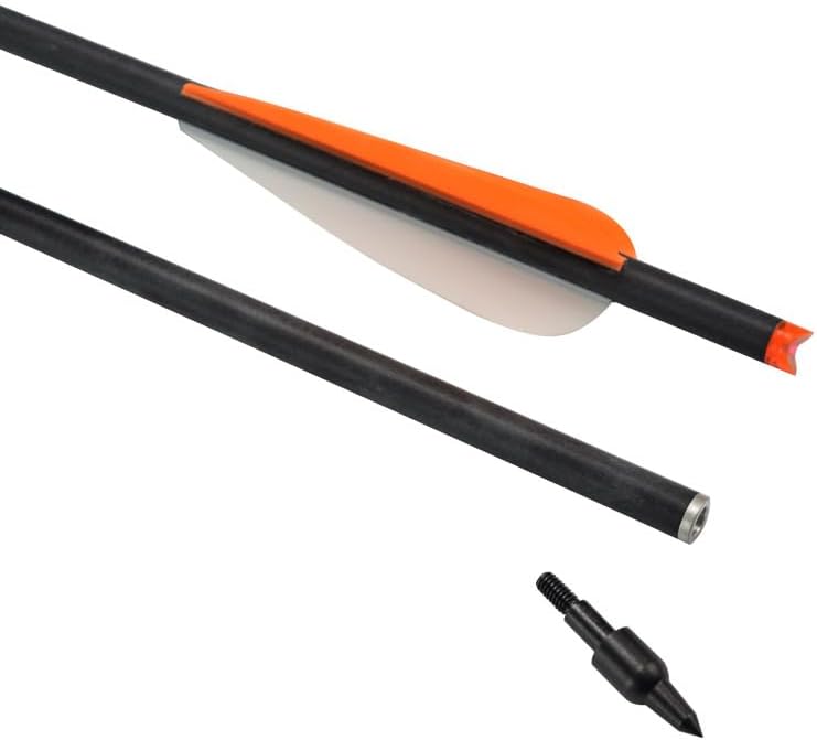 TY Archery Carbon Crossbow Bolts 16 18 20 Inch Hunting Archery Arrows with 4" Vanes Replaced Arrowhead Tip (Pack of 12) - Image 3