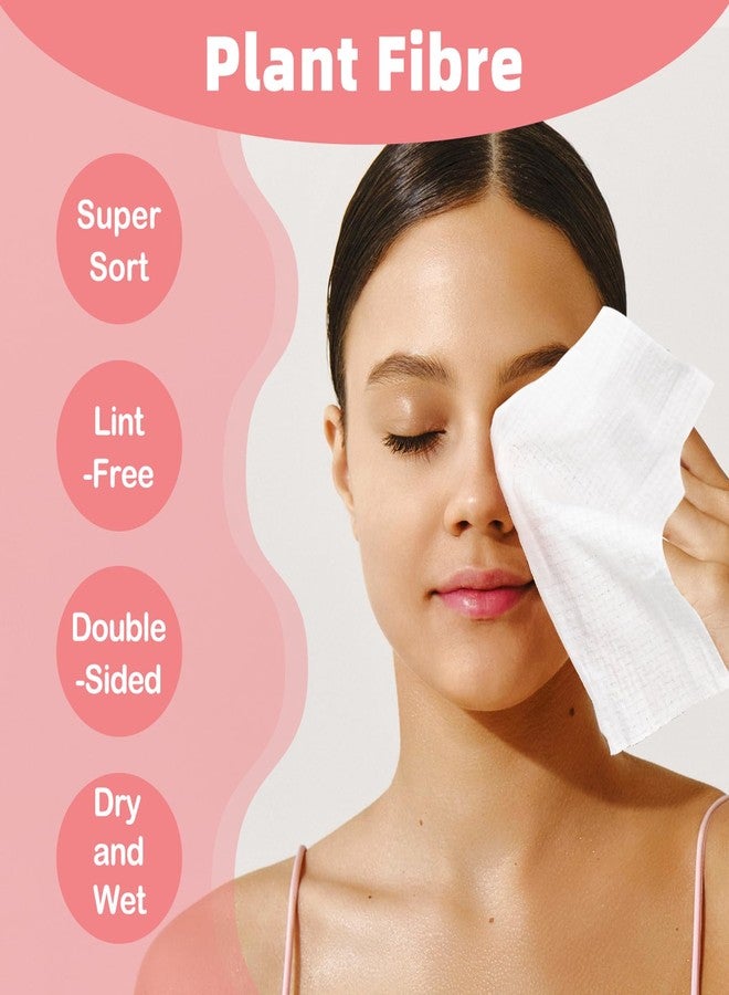 ICOTLE Disposable Face Towels, 10"×12" Facial Towelettes Disposable, Makeup Remover Dry Wipes for Sensitive Skin, Makeup Removing, Cleansing, Nursing, Travel - Image 3