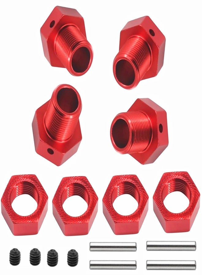 UURCSKY Alloy 17mm Wheel Hex 5mm Extended for ARRMA 6S 1/8 KRATON Typhon Outcast Notorious 6S 1/7 Fireteam/Big Rock/Limitless F1 Upgrade Part # AR310484# AR310449(Red) - Image 4