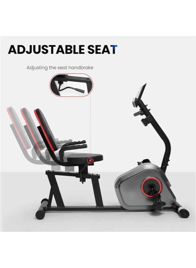 Fitness World Medical exercise bike equipped with an LCD screen and adjustable magnetic resistance for cardio, training and fitness exercises - Image 5