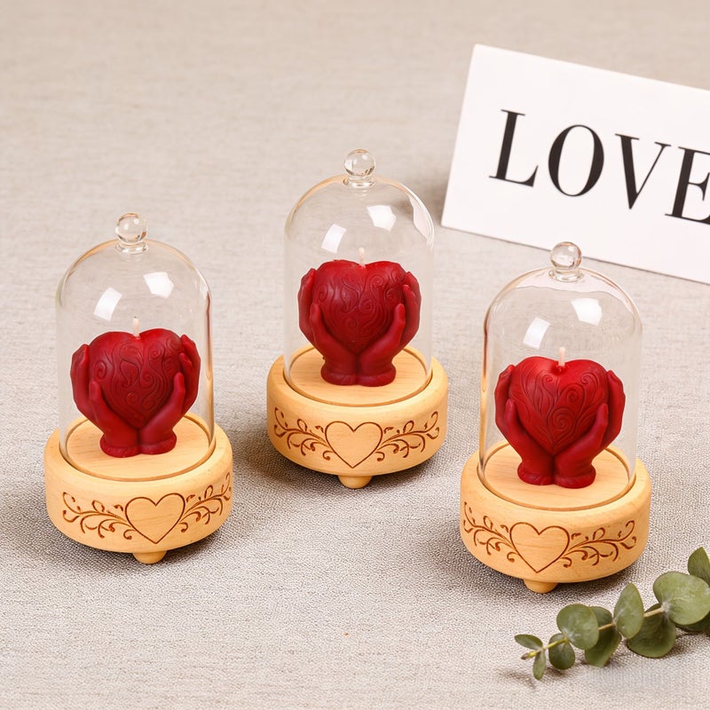 2 Piece Handheld Heart Candle Mold Set Silicone High Temperature Resistant for Soy Wax - Image 5