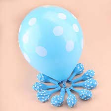 Balloonistics Sky Blue 12 Inches Pack of 30 Polka Dot Balloon for Theme Party, Birthday, Anniversary, Baby Shower and Party Decorations - Image 3