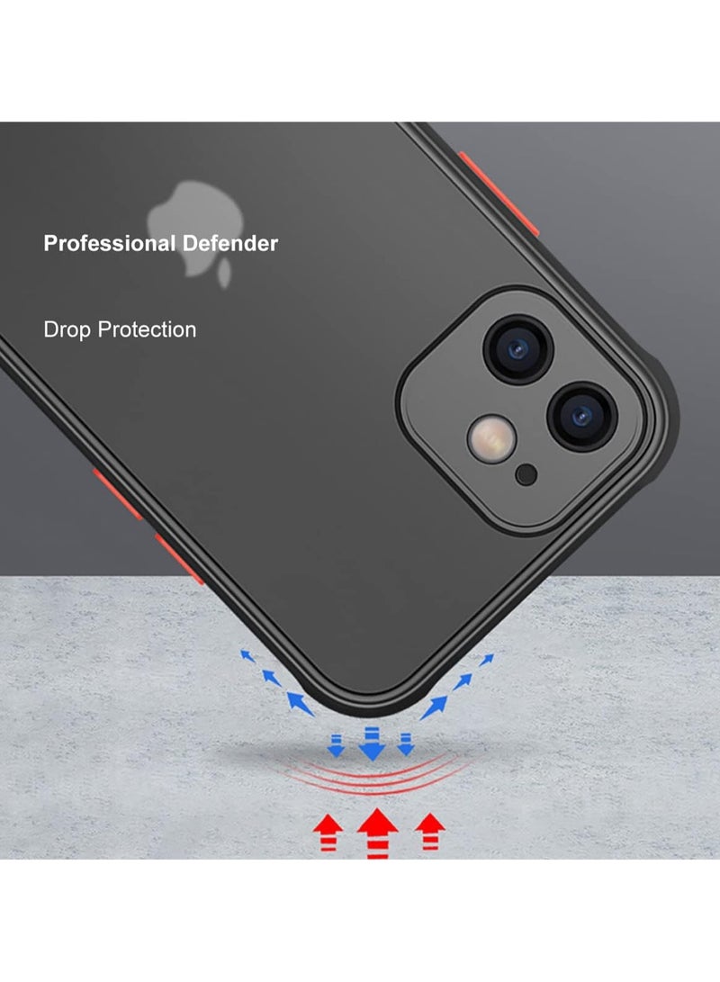 iPhone 16 Pro Max 6.9" Case - Translucent Hard Shell - Shockproof Case with Soft TPU Silicone Bumper (Red) - Image 4