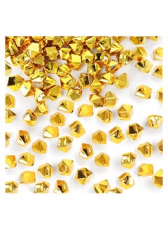 1100PCS Acrylic Ice Cubes, Gold Plastic Crystals, Fake Diamonds, and Crushed Ice Rocks for Vase Fillers, Party Decor, Wedding Events, and Arts & Crafts Decoration.