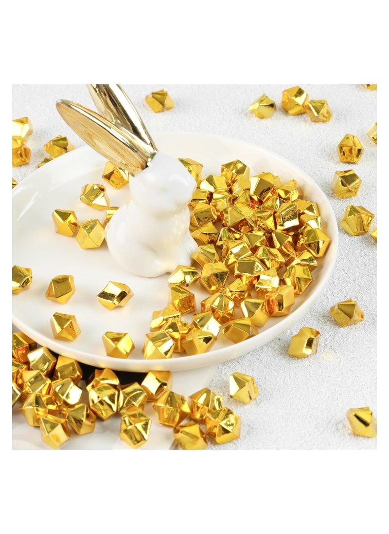 Generic - 1100PCS Acrylic Ice Cubes, Gold Plastic Crystals, Fake Diamonds, and Crushed Ice Rocks for Vase Fillers, Party Decor, Wedding Events, and Arts & Crafts Decoration. - Image 1