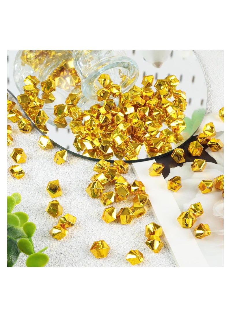 Generic - 1100PCS Acrylic Ice Cubes, Gold Plastic Crystals, Fake Diamonds, and Crushed Ice Rocks for Vase Fillers, Party Decor, Wedding Events, and Arts & Crafts Decoration. - Image 1