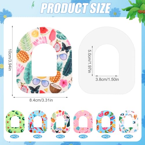 XIHIRCD 24pcs Adhesive Patches for Omnipod Waterproof Sensor Patches Breathable Sensor Stickers PreCut Sweatproof Sensor Cover Adhesive Tape Compatible with Omnipod 5 6 Styles - Image 5