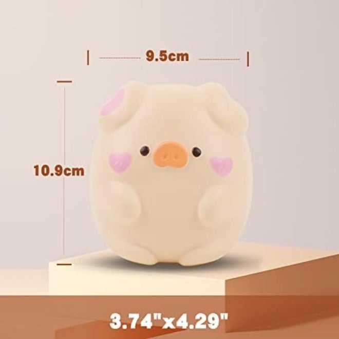 Anboor 4.3" Squishy Toy - Shy Pig, Kawaii Soft Stress Relief for Kids &  Adults - Image 4