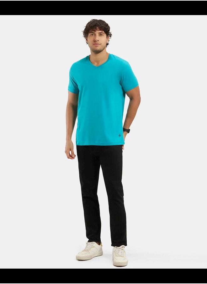 JOCKEY - Jockey 2726 Men's Super Combed Cotton Rich Solid V Neck Half Sleeve T-Shirt - Image 1