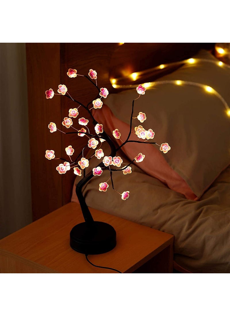 Ritmo Ritmo Tabletop Bonsai Tree Light Copper Wire String Lights DIY Artificial Tree Lamp BatteryUSB Operated for Bedroom Desktop Christmas Party Indoor Decoration Lights 