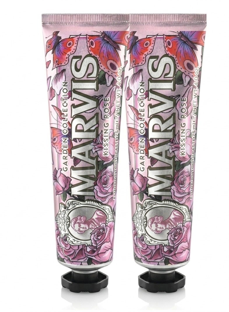 Marvis Pack of 2 Kissing Rose Limited Edition Toothpaste, 75 ml