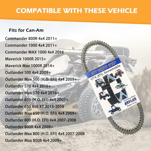 JSMANCAVE Clutch Drive Belt 715900030 422280360 Fits for Can-Am Commander 800R 1000 Max Maverick 1000R Max Outlander Renegade 500 570 650 800 850 1000 715000302 715900212 420280360 420280362 - Image 2