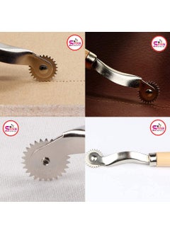Shree Shyam Shree Shyam Tracer Tracing Wheel Sewing Tool with Wooden Handle 1 Piece Sewing Tailors Marker Chalks 10 Pieces  - Image 2