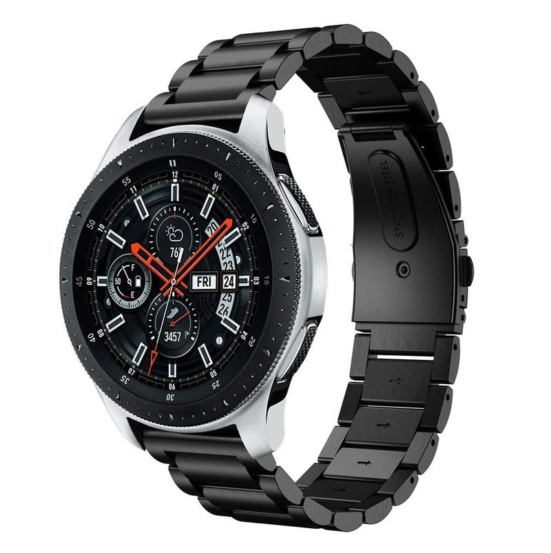T TECLUSIVE Ultra Luxury Stainless Steel Metal Chain Strap Band 22mm for Galaxy Watch 3 (45mm) | Galaxy Watch 4.6cm | Gear S3 Frontier | Amazfit Pace | Ticwatch Pro 2 | Fossil Explorist - Image 5