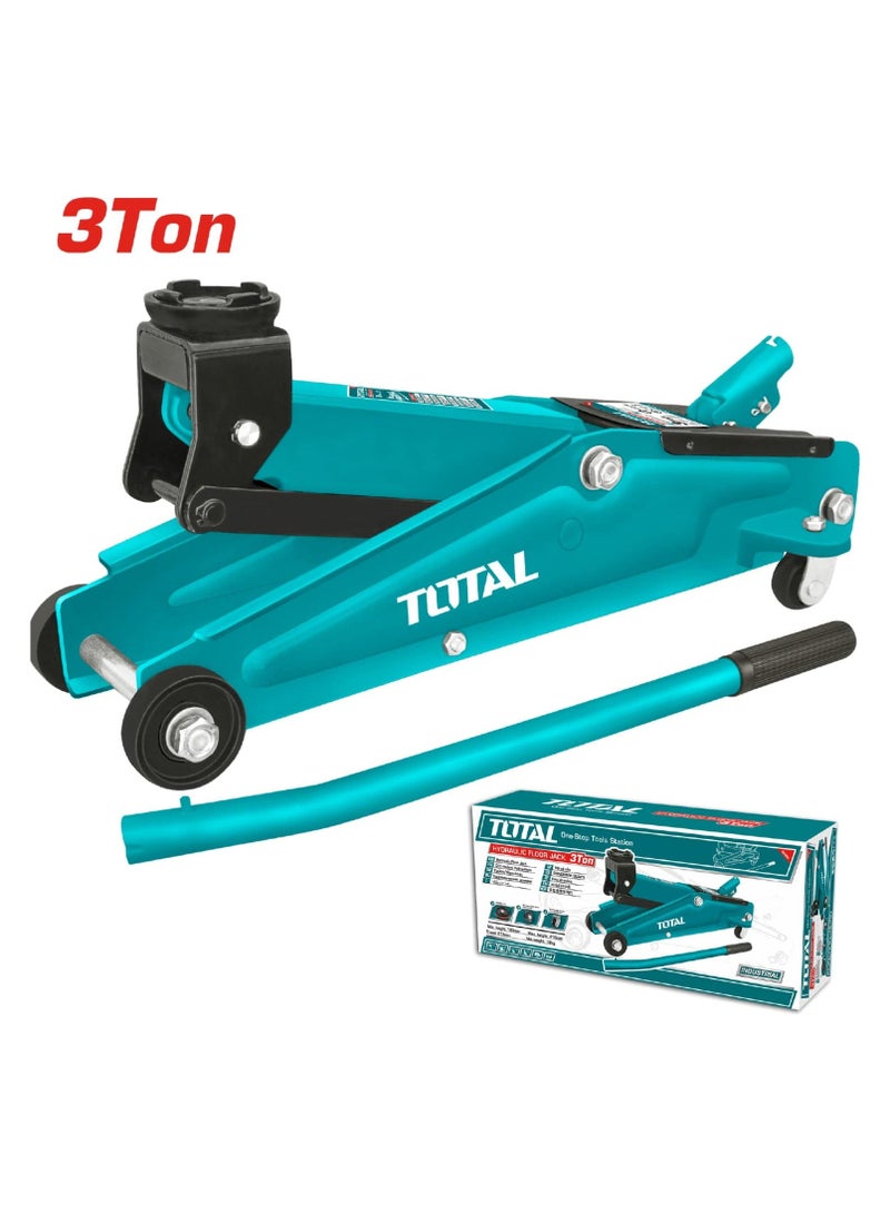 TOTAL Automotive Floor Jack, 3 Ton Capacity, 135-410mm Lifting Range, 16kg Weight - Image 2