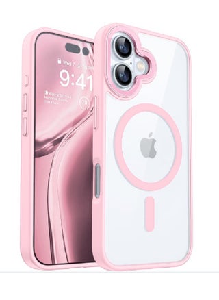 I Phone 16 Clear transparent Magnetic Case/ Cover with pink color edges, Wireless Charging, Scratch & Yellowing Resistant, Drop Protection (TPU/ Silicon) - pzsku/ZD04F303B110E21AF00F4Z/45/_/1728822927/14f50308-a72f-447c-ae54-3a5092919423