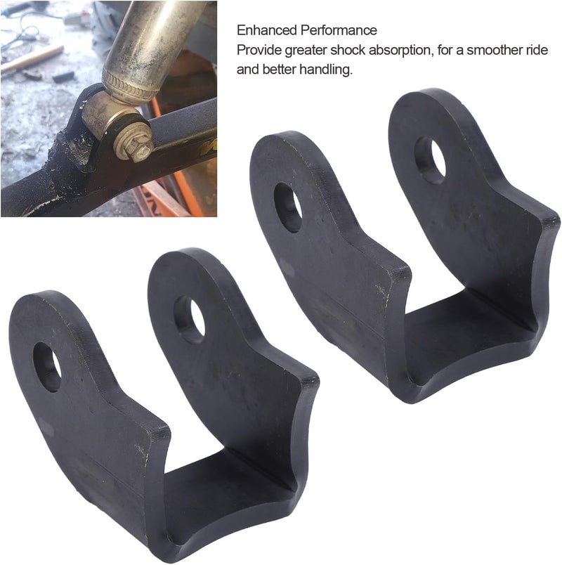 3 Inch Car Axle Shock Absorber Bracket, Pair Weld On Shock Mount for Off Road Trailer Sedan, Steel Heavy Duty Suspension Bracket with Curved Design for Easy Installation - Image 3