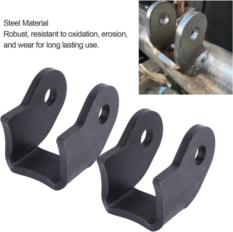 3 Inch Car Axle Shock Absorber Bracket, Pair Weld On Shock Mount for Off Road Trailer Sedan, Steel Heavy Duty Suspension Bracket with Curved Design for Easy Installation - Image 4