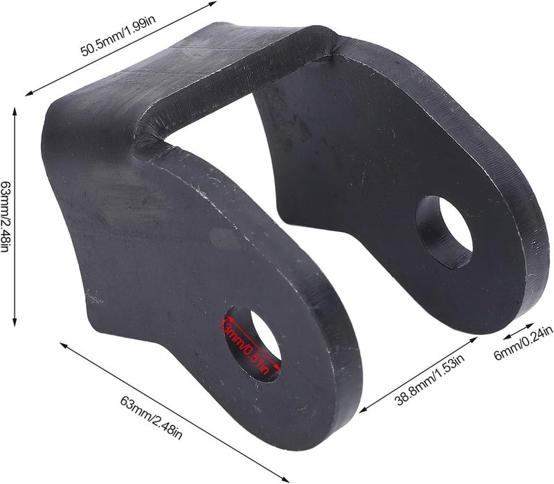 3 Inch Car Axle Shock Absorber Bracket, Pair Weld On Shock Mount for Off Road Trailer Sedan, Steel Heavy Duty Suspension Bracket with Curved Design for Easy Installation - Image 2