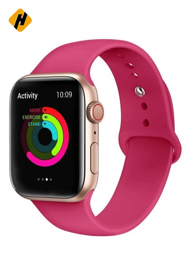 HuHa "Enhance Your Apple Watch with the Soft Silicone Fitness Replacement Wristband Strap - Compatible with Series 6/5/4/3/2/1/SE, 42-44mm"  - Image 1
