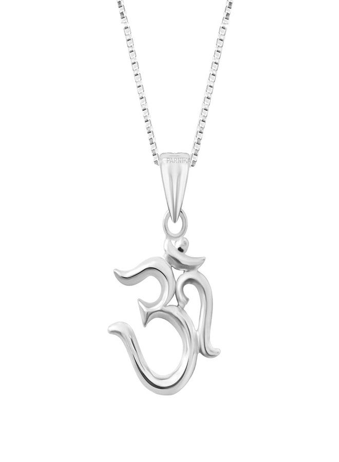 Parnika Unisex Om Pendant Locket in Pure 92.5 Sterling Silver For Unisex Adult - Image 1