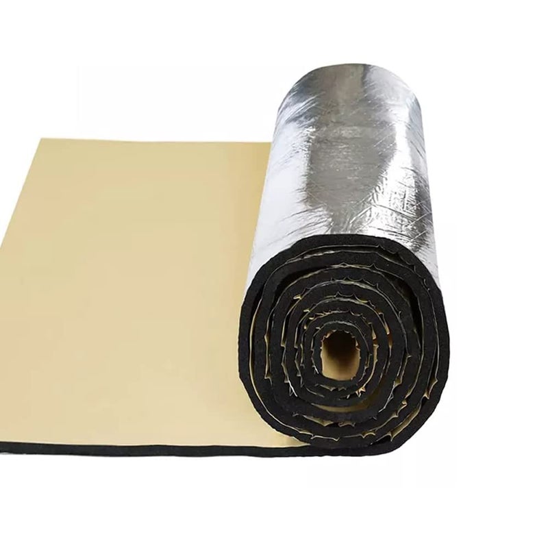 Allwin Car Heat Sound Deadening Insulation Mat, - 197 Mil 10.8 Sqft Automobile Sound Deadening & Heat Insulation Material for Auto Hood Engine Roof Door and Trunk,40 Inch x 40Inch, Aluminum Foil Finish - Image 1
