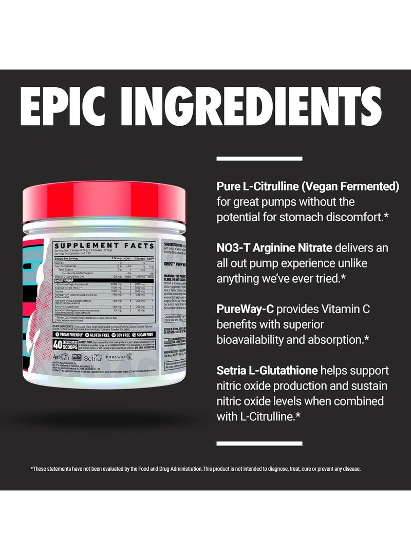 Ghost Pump Nitric Oxide Powder Pre-Workout - Pineapple - (350g) - Image 5
