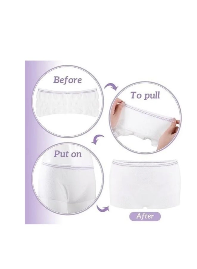 8 Pack High Waist Mesh Disposable Postpartum Panties, Stretch Maternity Underwear, C-Section Recovery, Soft Breathable Reusable, Pregnancy Travel Surgery Incontinence - Image 3