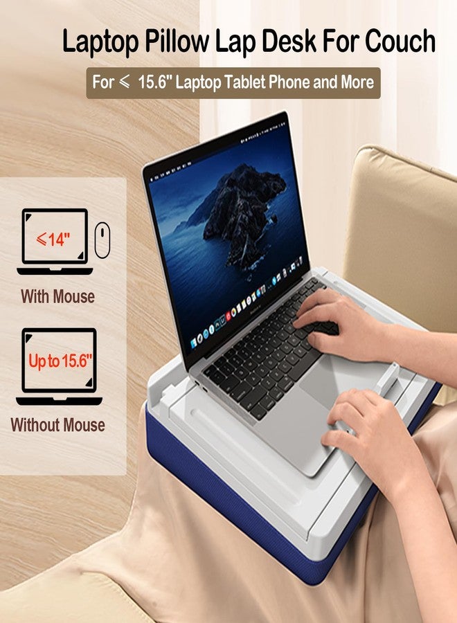 Nauttxon Lap Desk with Storage Cushion - Washable Portable Writing Lap Desk for Laptop with iPad Slot Magnetic WhiteBoard for Home Office Couch Bed - Fits Up to 15.6 Inch Laptop - Image 4