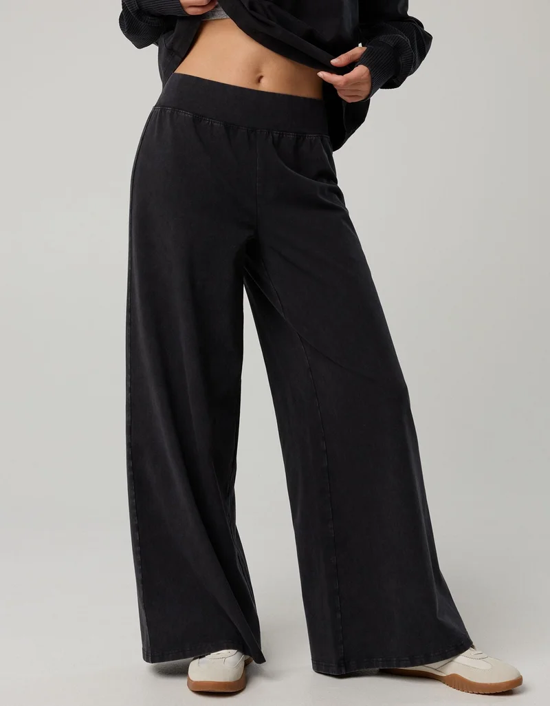Aerie  OFFLINE By Aerie OG Cotton Super Wide Leg Pant for Women | Best Price UAE