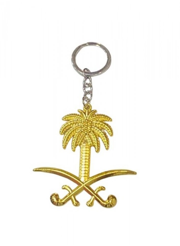 ماركة غير محددة - ميدالية مفناح شعار المملكة سيفين و نخلية مصنوع من حديد المقوم - Image 1