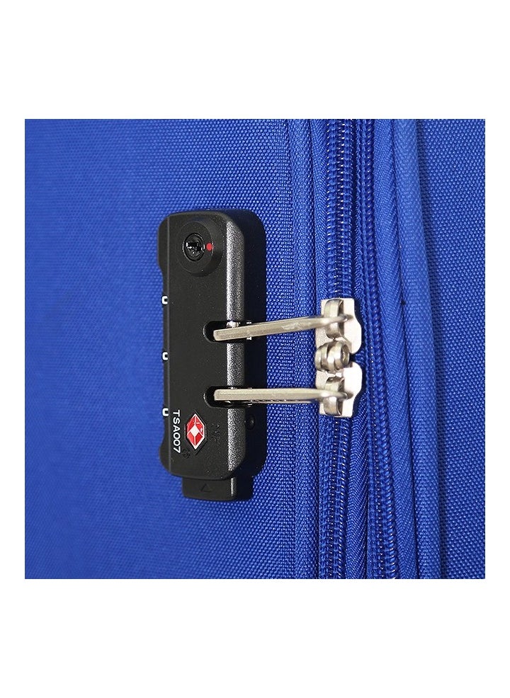 GIORDANO Softside Luggage Trolley Bag 3 Pieces Set With Double Spinner Wheel ,Blue (S-20inch,M-24inch,L-28inch)  - Image 5