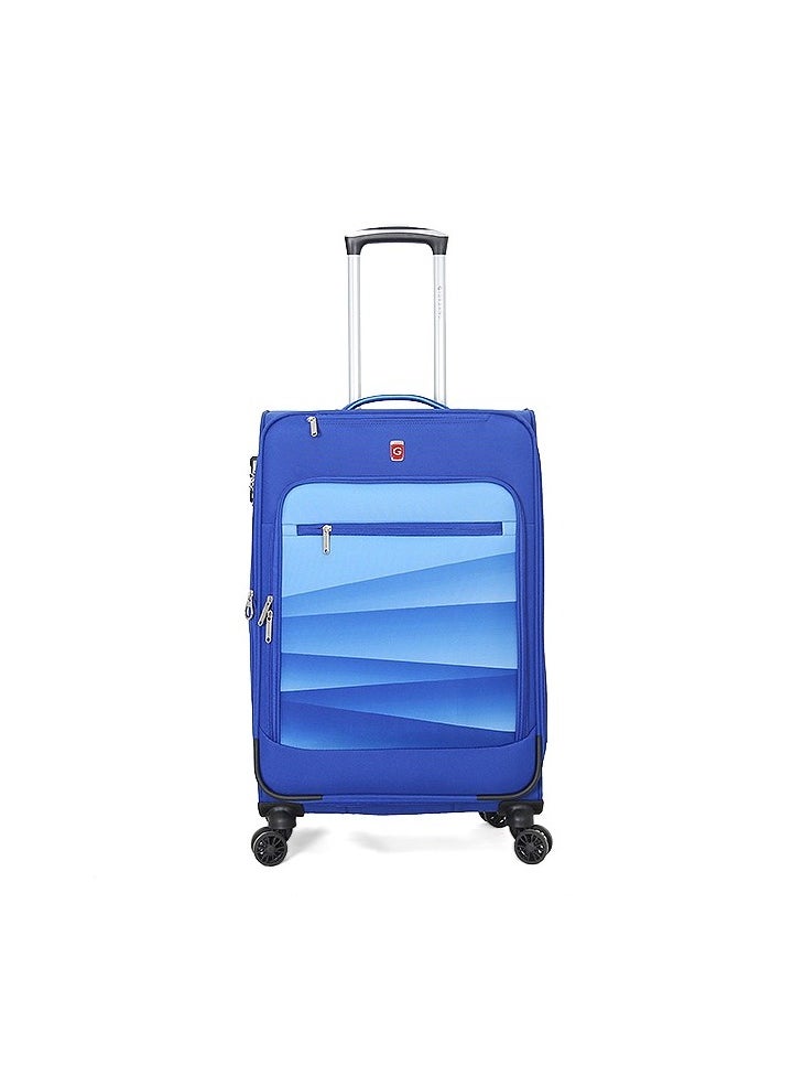 GIORDANO Softside Luggage Trolley Bag 3 Pieces Set With Double Spinner Wheel ,Blue (S-20inch,M-24inch,L-28inch)  - Image 2