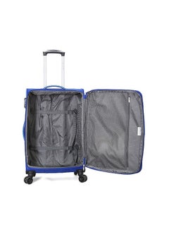 GIORDANO Softside Luggage Trolley Bag 3 Pieces Set With Double Spinner Wheel ,Blue (S-20inch,M-24inch,L-28inch)  - Image 4