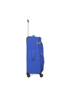 GIORDANO Softside Luggage Trolley Bag 3 Pieces Set With Double Spinner Wheel ,Blue (S-20inch,M-24inch,L-28inch)  - Image 3