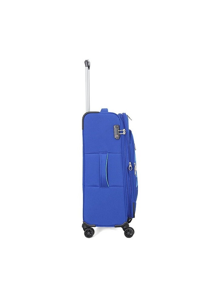 GIORDANO Softside Luggage Trolley Bag 3 Pieces Set With Double Spinner Wheel ,Blue (S-20inch,M-24inch,L-28inch)  - Image 3