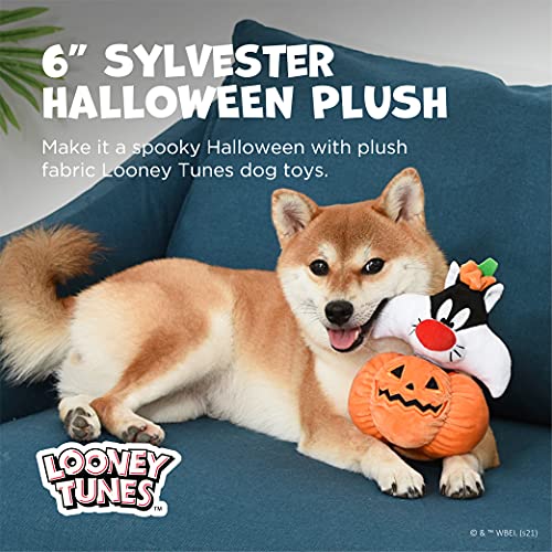 Looney Tunes for Pets Sylvester The Cat Halloween Pumpkin Head Plush Dog Toy | Stuffed Animal Toy for Dogs, Small Dog Toy Sylvester The Cat Squeaky Dog Toy Dog Chew Toy, 6 Inch - Image 2