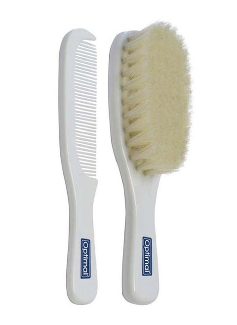 Brush And Comb Set, White