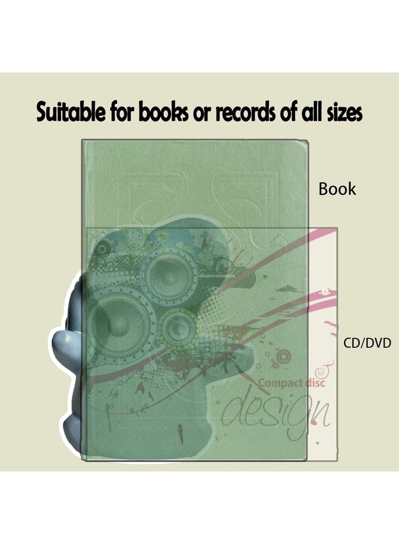 SYOSI Elephant Bookends, Decorative Book Holders for Shelves and Desks, Heavy Duty Non Slip Book Supports for Home Office and Kids Room, Cute Animal Design for Organizing Books and Decor Display, Blue - Image 5