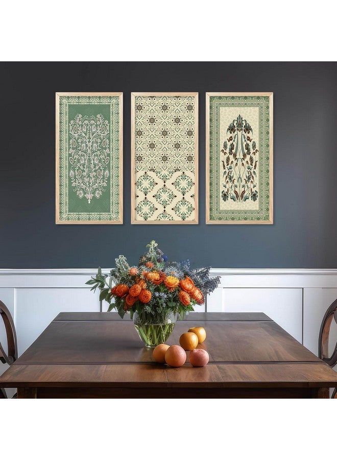 walllane Traditional Art Painting with Frame for Living Room | Indian Art Pichwai Wall Décor Paintings | Painting for wall Decoration set of 3 (10x19 inch, I) - Image 4