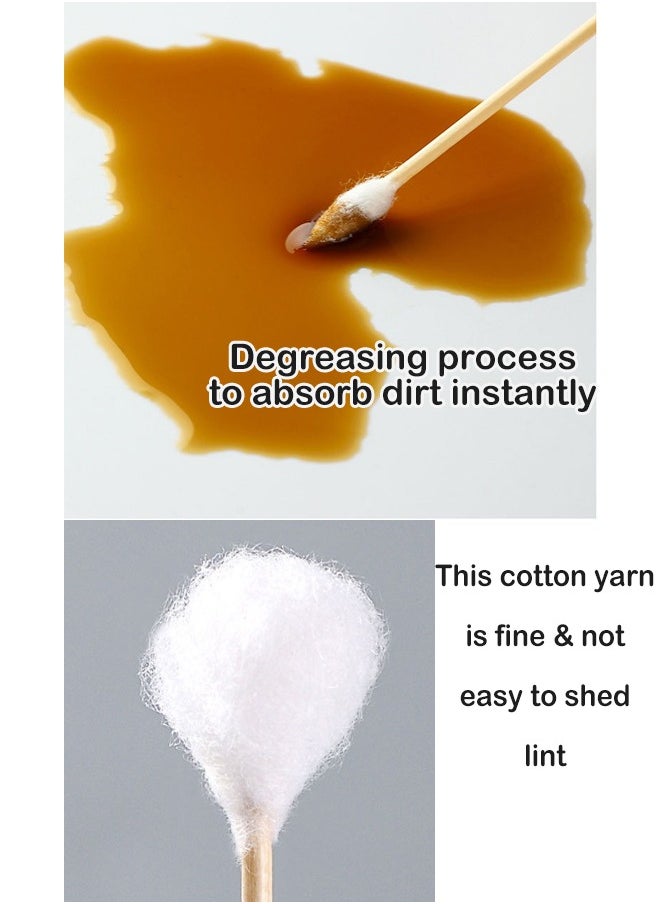 ZCM-HAPPY - 2000 PCS Double-Headed Cotton Swabs - Disposable, Soft, Multipurpose for Ear Cleaning, Baby Care and Makeup Removal (Round and Screw) - Image 1