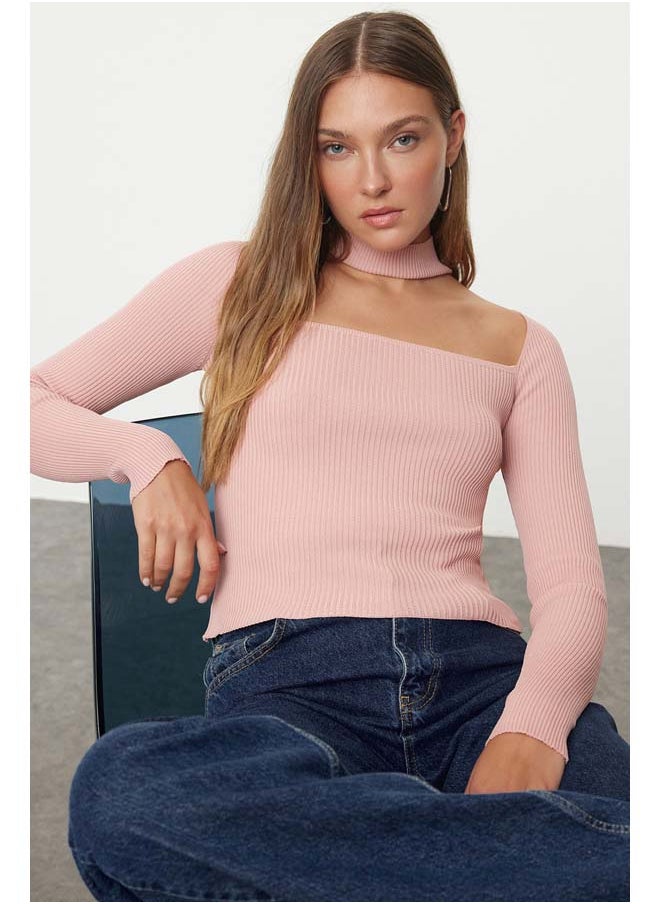 Dusty Rose Choker Collar Knitwear Sweater TWOAW21KZ0666 - pzsku/ZD04FC0AB7B14935807E5Z/45/_/1737375569/81582c3c-c721-4893-a0d0-b848dbcf195e