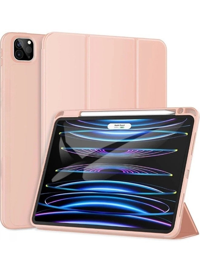 Case for iPad Pro 11 inch, 2022/2021/2020, Pencil Compatible, Auto Wake/Sleep Case (Rose gold), TPU & PC - Image 1
