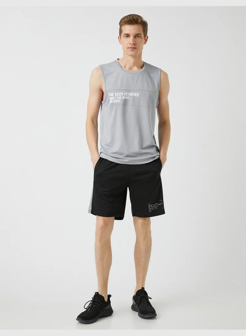 كوتون Slogan Printed Sport Tanktop