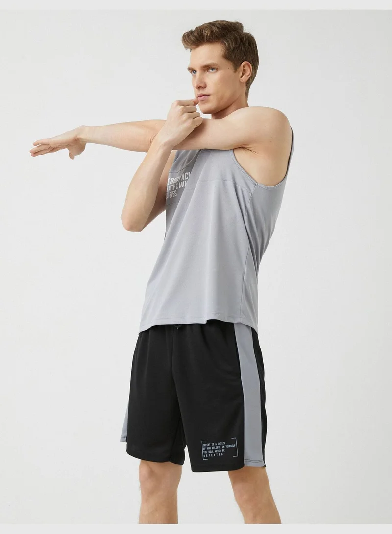 كوتون Slogan Printed Sport Tanktop
