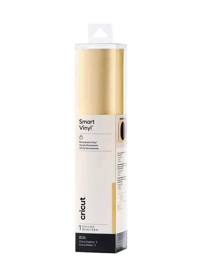 Cricut - Smart Vinyl Permanent 33X366Cm 1 Sheet Shimmer Gold - Image 1
