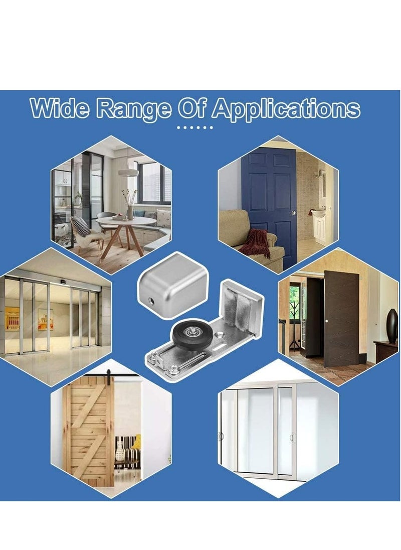 Door Floor Guide, Adjustable Sliding Door Track, Sliding Barn Door Hardware Bottom, Automatic Door Fittings Bottom Floor Guide