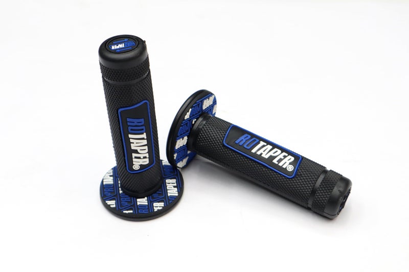 ERODIAN Rotaper Handlebar Grips for Universal Bikes - Black Color | Pack of 2 | Anti-Slip | Soft Grip | Water Proof (1-Free Random 6 inch Keychain) - Image 1