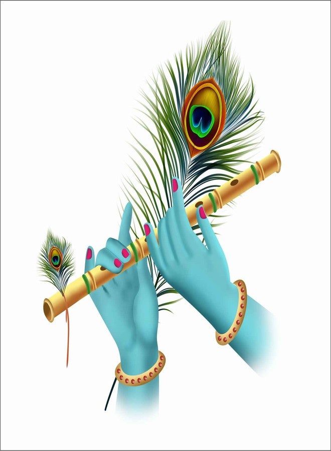 Wall Attraction Krishna Flute Wall Sticker & Mural Sticker for wall Size - 53x58cm NBD40 - Image 3